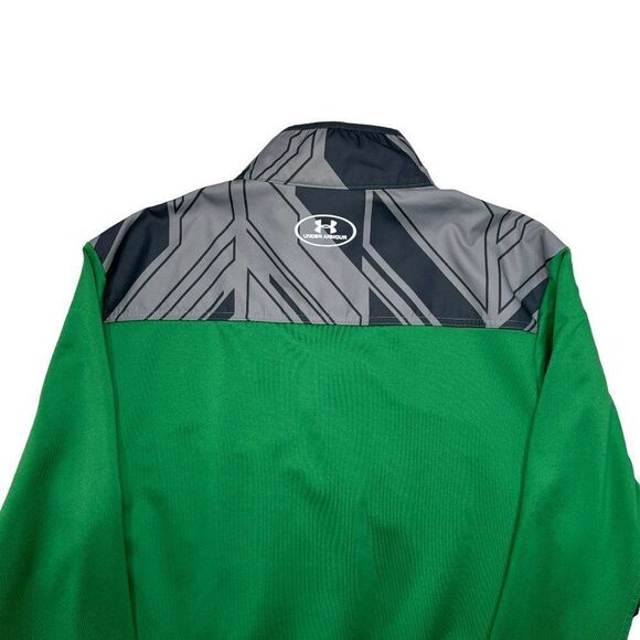 Under Armour Sweater Men's Size Medium Green Notre Dame Embroidered Pullover - Picture 6 of 9